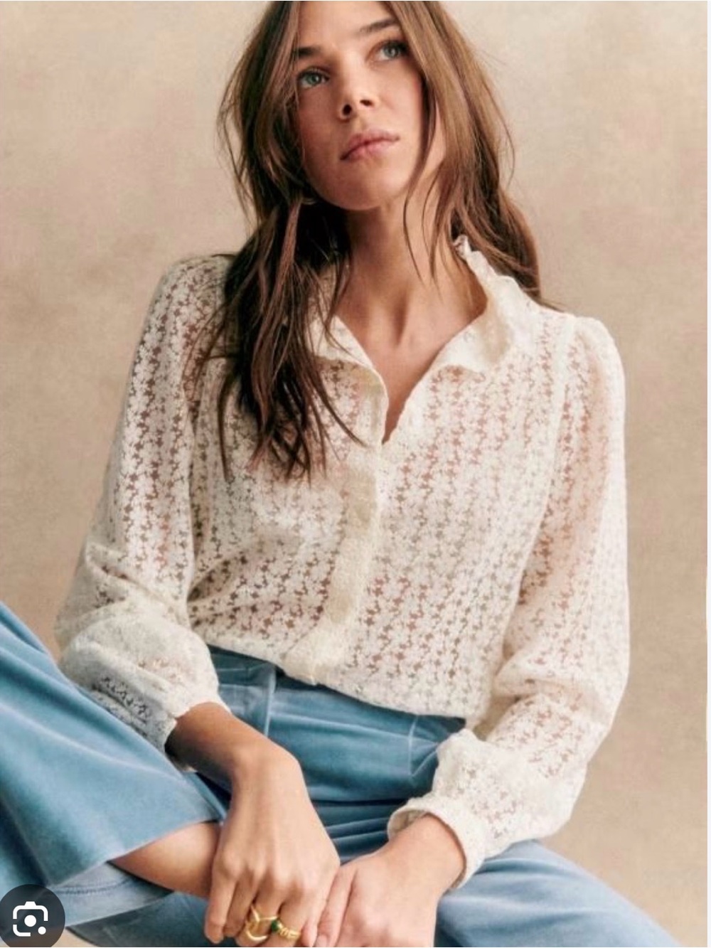 NWT Sezane Cathy Chemise Shirt Blouse Size 34 (US 2)